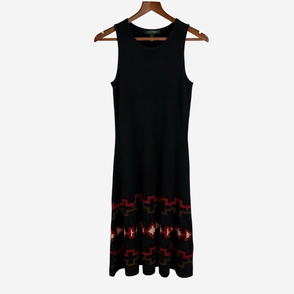 Lauren Ralph Lauren Dresses & Skirts - Ralph Lauren LRL Wool Southwestern Inspired Geo Fit & Flare Midi Dress Size L